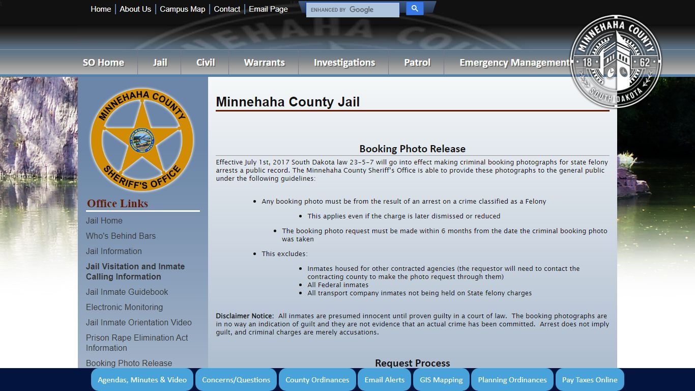Minnehaha County, South Dakota Official Website - Jail